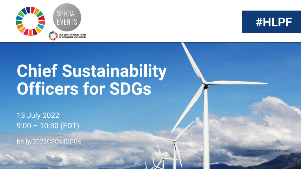 Chief Sustainability Officers for SDGs 2022 - WBCSD virtual meeting