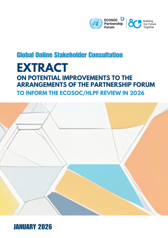 Extract from Consultation to Inform 2026 ECOSOC/HLPF Review