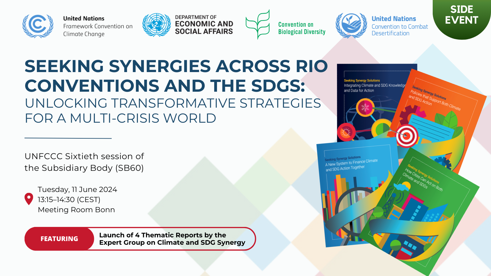 SB60 side event on climate and SDG synergy flyer