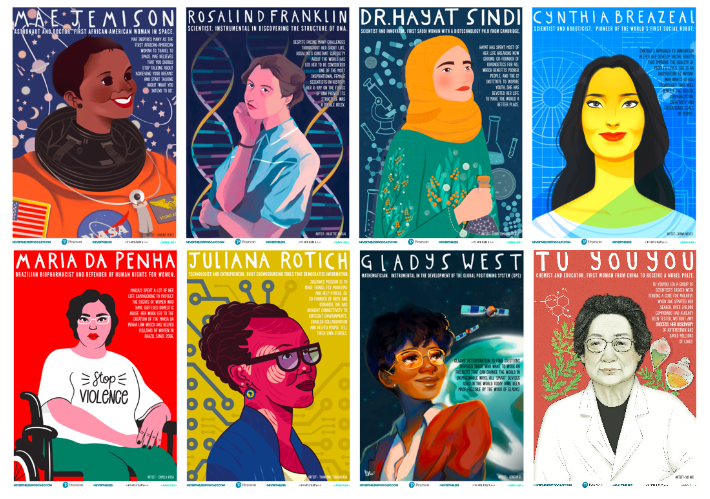 8 Posters of Women in Science, Technology and Innovation